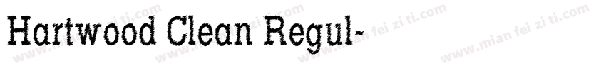 Hartwood Clean Regul字体转换